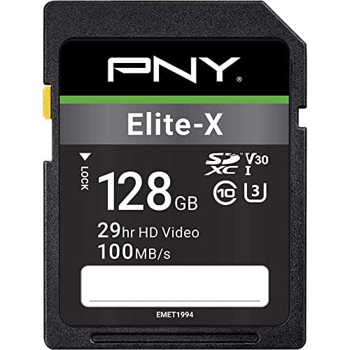 Image of PNY Elite-X SDXC card 128GB Class 10 UHS-I U3 100MB/s