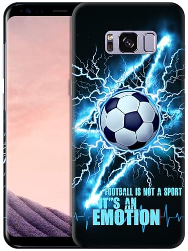 Image of GlamCase for Samsung Galaxy S8, Samsung S8 Case - Football Lightining Design Printed Slim & Sleek Cute Plastic Hard Snap on Protective Designer Back Phone Case/Cover for Samsung S8