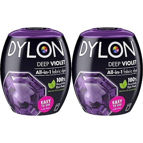 Image of DYLON Washing Machine Fabric Dye Pod for Clothes & Soft Furnishings, 350g – Deep Violet (Pack of 2)