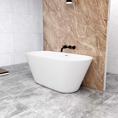 Image of Modern Designer Bathroom Freestanding Double Ended Bath Bathtub 1500x700mm