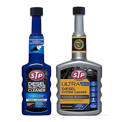 Image of STP Diesel Fuel Additive Treatment Bundle, Includes Diesel Injector Cleaner and Ultra 5-in-1 Diesel System Cleaner, Cleans Injectors and Restores Performance For A Smoother Engine, Made in the UK
