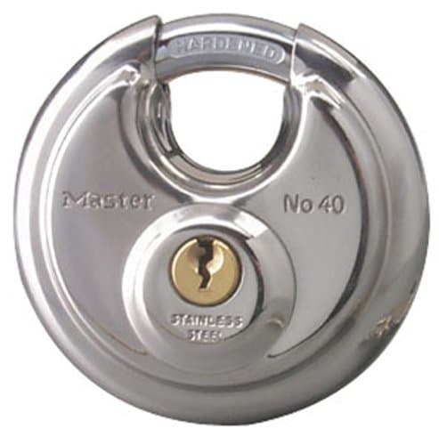 Image of Master Lock 40Dat Discus Padlock, 2-3/4-Inch, Stainless Steel
