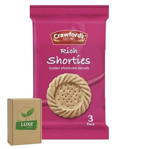 Image of Crawfords Biscuit Portion Mini Packs | Perfect for On-The-Go Snacking, Office, Travel | Rich Shorties Flavour - 20 Packs (3 Biscuits In Each Pack)