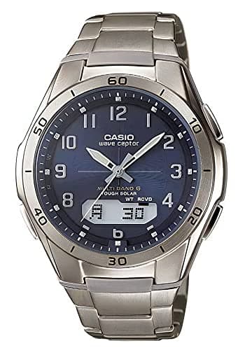 Image of CASIO WVA-M640TD-2AJF Titanium Radio Solar Watch, Mail Order Limited Model, Wave Cepter, Solar Radio, Titanium, Mail Order Limited Men's, Luxury