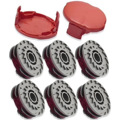 Image of Lolwwglm Strimmer Spool Line Compatible with Flymo Contour 500E Mini/Multi/Power Trim Grass Trimmer, Strimmer Spool for Flymo FLY021/513937190 Spools (MY-DCS-FLO-6+2)