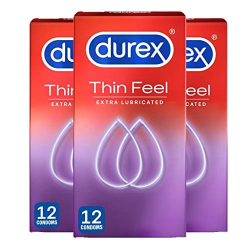 Image of Durex Intimate Feel Ultra-Thin Latex Condoms, 36 Count (3 Packs of 12) - Enhanced Sensation, Comfortable Fit, Safe Protection, Premium Quality, Lubricated for Natural Experience