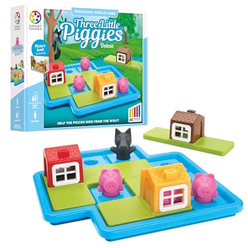 Image of SmartGames - Three Little Piggies Deluxe Preschool Puzzle Game