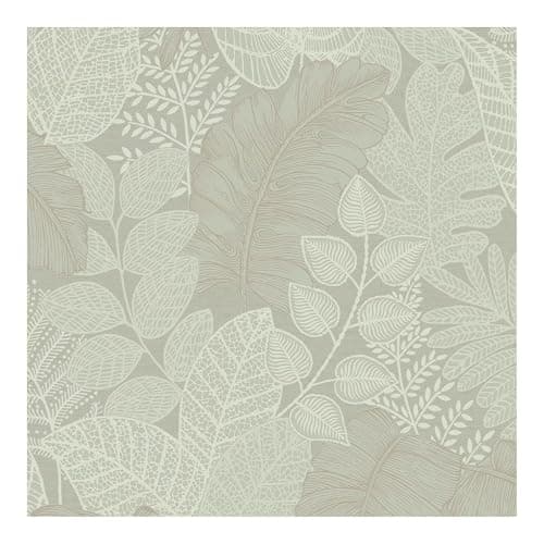 Image of Superfresco Easy Scattered Leaves Floral Sage Green Wallpaper | Paste the Wall | White Leaves | Eco-Friendly