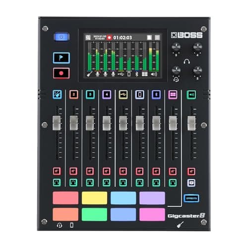 Image of BOSS Gigcaster 8 | 8-Channel Audio Streaming Mixer with Direct Guitar/Bass Input | 4 XLR/TRS Combo Inputs | Built-In Stereo Mic | 8 SFX Pads | 20x14 USB Audio Interface | Onboard Recording