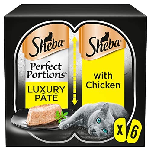 Image of Sheba Perfect Portions Chicken in Loaf, Adult wet cat food in Mini Trays, 24 x (2 x 37.5 g)