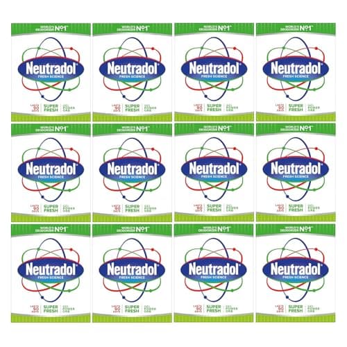 Image of Neutradol Slow Release Gel, Air Freshener and Odour Eliminator, No Plug or Spray Needed, Super Fresh, Multipack of 12 x 135g