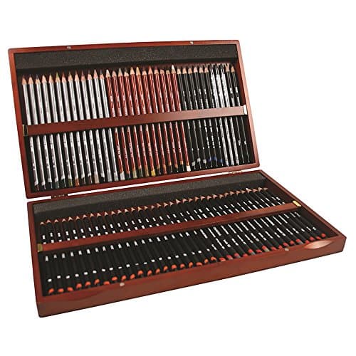 Image of Derwent Sketching Collection, Drawing & Writing, Set Of 72 Pencils In A Wooden Gift Box, Ideal For Sketching, Professional Quality, 2301902