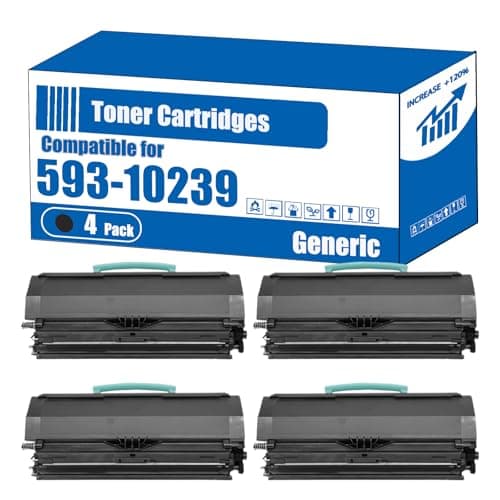 Image of TOEPPEX Compatible for Dell 593-10239 Toner Cartridges 1720 1720DN 1720N Printers, High Yield 3500 Pages, Accurate Imaging Rich Colors (4 Pack Black)