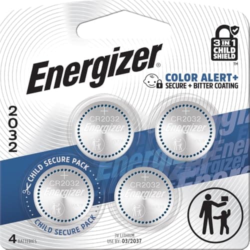 Image of Energizer 2032 Batterys, Lithium CR2032 Watch Battery, 4 Count