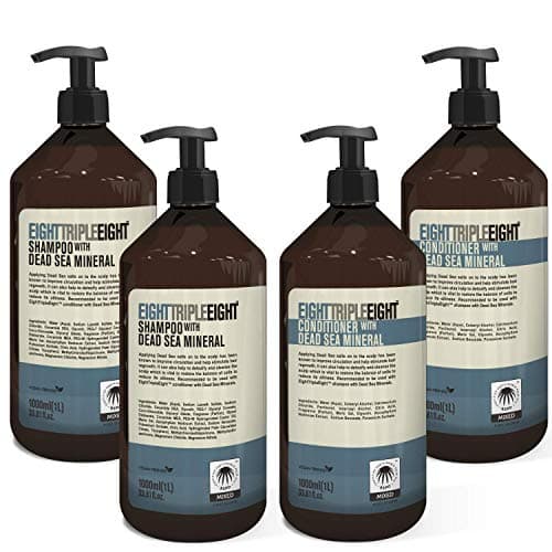 Image of Eight Triple Eight Dead Sea Mineral Hair Care Set- 2x Shampoo & 2x Conditioner 1 Litre