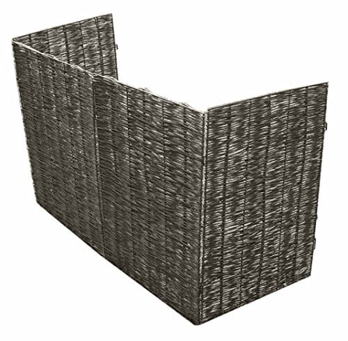 Image of Selections Triple Willow Wheelie Bin Screen 3 Bin Hideaway Garden Driveway Tidy