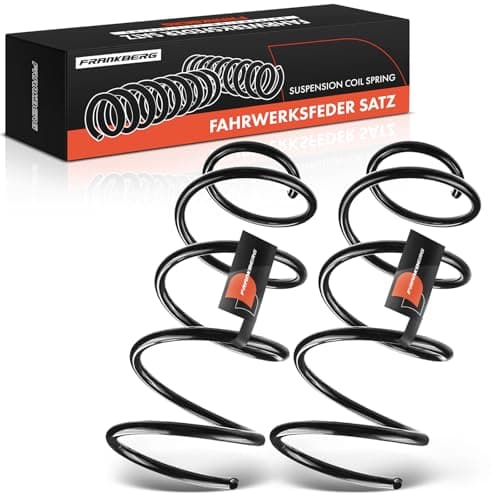Image of Frankberg 2x Coil Spring Front axle Compatible with 1 Series E81 E82 E87 E88 2004-2013 3 Series E90 E91 E92 E93 2004-2013 Replace# 31336767376