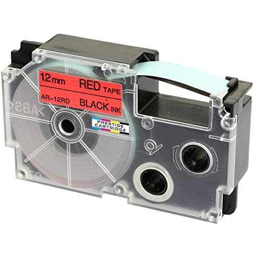 Image of Compatible XR-12RD XR-12RBlack on Red 12mm x 8m Self-Adhesive Label Tape for Casio KL-60 KL-100 KL-120 KL-200 KL-300 KL-750 KL-780 KL-820 KL-2000 KL-7000 KL-7200 KL-8100 KL-8200 Label Makers