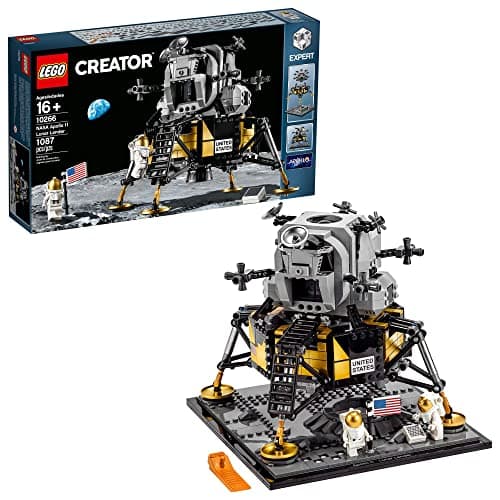 Image of LEGO 10266 Creator Expert NASA Apollo 11 Lunar Lander Model Building Kit with Astronaut Minifigures, Collectible Home Décor Gift Idea