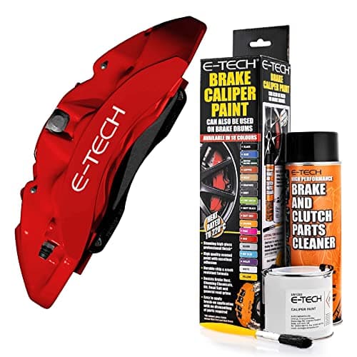 Image of Netagon Car Brake Caliper Quick Drying High Performance Temperature Rating 220 C Paint Kit Set (Red)