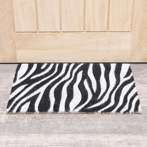 Image of Melody Maison Zebra Print Coir Door Mat