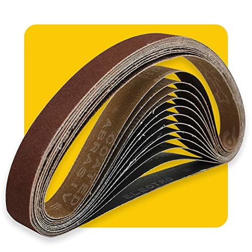 Image of 25mmx762mm 25mm x 762mm Sanding Belt Assorted Pack,12 Pcs(4 Each of 80 120 150 Grits) Aluminum Oxide for Sander