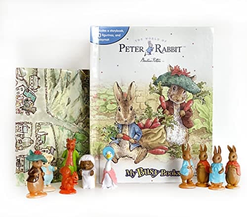 Image of Peter Rabbit / The World of Beatrix Potter My Busy Books - Storybook, 10 figurines, playmat
