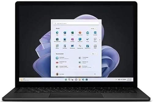 Image of Microsoft Surface Laptop 5 13.5" Touchscreen Notebook Computer, Intel Core i7-1255U, 16GB RAM, 512GB SSD, Windows 11 Pro, QWERTY English Keyboard, Black (Renewed)