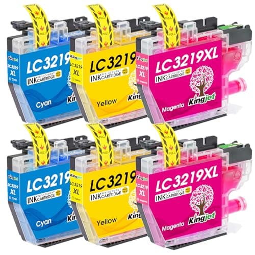 Image of KINGJET LC3219XL Compatible Brother LC3219XL LC3219 LC3217 Ink Cartridges for Brother MFC-J5330DW MFC-J5335DW MFC-J5730DW MFC-J5930DW MFC-J6530DW MFC-J6930DW MFC-J6935DW(2 Cyan,2 Magenta,2 Yellow)
