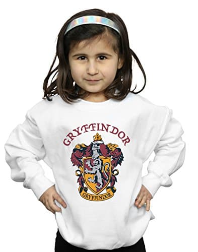 Image of Harry Potter Girls Gryffindor Crest Sweatshirt White 5-6 Years