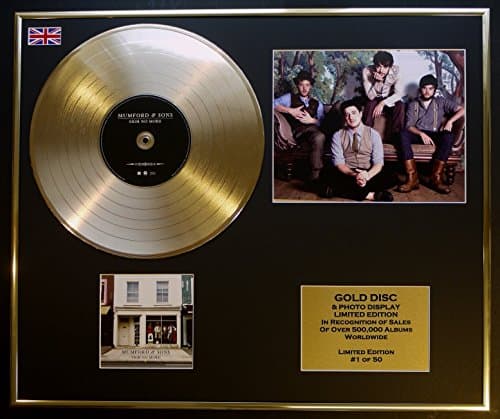 Image of MUMFORD & SONS/CD GOLD DISC/RECORD & PHOTO DISPLAY/LTD. EDITION/COA/SIGH NO MORE