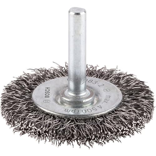Image of Bosch 1x PRO Steel Longlife Wire Wheel, Crimped Wire for 6 mm Cylindrical Shank and Drill (Ø 50 mm, Professional Accessory Rotary Drill/Drivers)