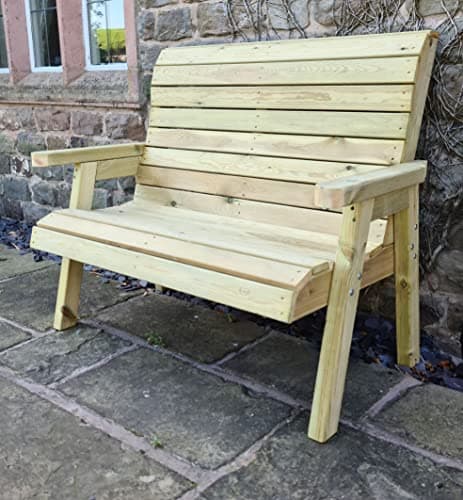 Image of Churnet Valley 2 Seater Wooden Garden Bench