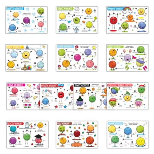 Image of Your Therapy Source Seasonal Brain Breaks Posters for Kids – 11x17 Exercise Activities, OT Classroom Decor, Sensory Room, Yoga Poses, Physical Education