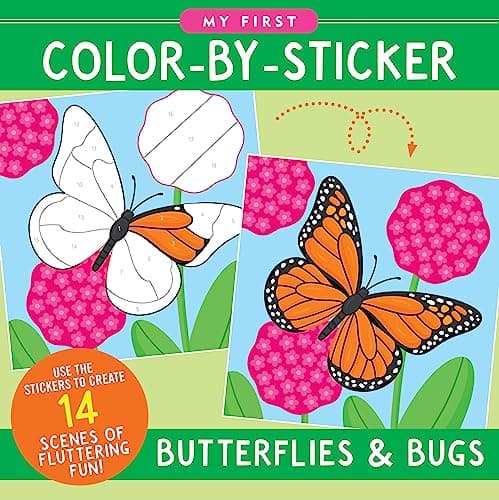 Image of My First Color-By-Sticker Book - Butterflies & Bugs