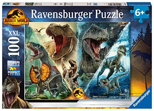 Image of Ravensburger Jurassic World Dominion Jigsaw Puzzles for Kids Age 6 Years Up - 100 Pieces XXL