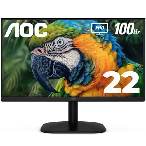 Image of AOC 22B2HM2 22" Full HD (1920 x 1080) 100Hz LED Monitor, Adaptive Sync, VGA x1, HDMI x1, Flicker-Free, Low Blue Light, HDR Ready, VESA, Tilt Adjust, Earphone Out, Eco-Friendly