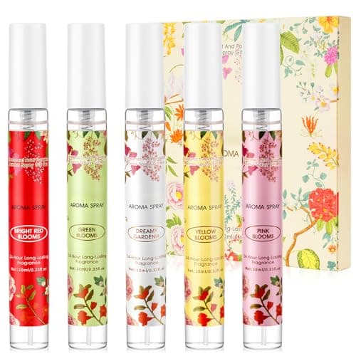 Image of Perfume for Women, 5 Pack10ml Perfumes Samples Set, Mini Travel Size Fragrance Set, Long Lasting Floral Parfum, Hair & Body Perfume Spray, Christmas Mothers Day Gifts for Woman
