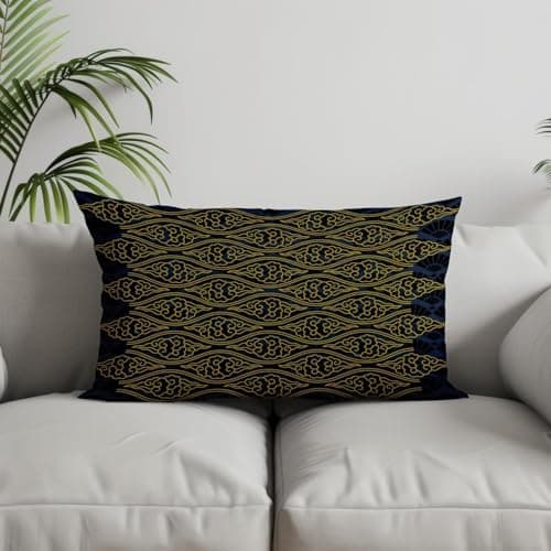 Image of Chenlane Silk Pillow Cover Outdoor Sofa Cushion Covers Rectangular Retro Art, Oversized Couch Patio Chairs Bright Smooth Thickened 50x75cm