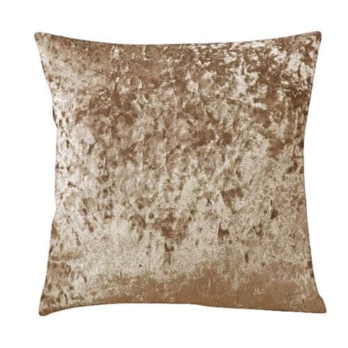 Image of INSAFIANS Decorative Crushed Velvet Cushion Covers 45cm x 45cm/Square Throw Pillowcases for Sofa Bedroom with Invisible Zipper 18x18 Inch (1, Gold)
