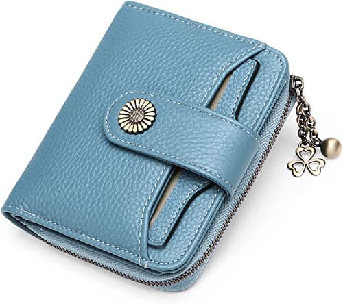 Image of SENDEFN Purses for Women Genuine Leather Small Bifold Compact Womens Wallet with RFID Protection