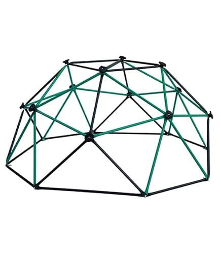 Image of Little Nation Geometric Climbing Dome – Kids Outdoor Climbing Frame & Monkey Bars Playhouse, Rust-Resistant Steel Dome in 6 ft or 10 ft, Supports 1000 lb, Ideal for Ages 3–10 (6ft)