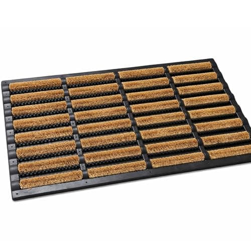 Image of EDS Heavy Duty Coir Door Mat 45x75 cm Non Slip Indoor Outdoor Doormat Natural Coco Coir Dirt Trapper Shoe Scraper with Rubber Backing for Front Door Patio & Entrance (PACK OF 1)