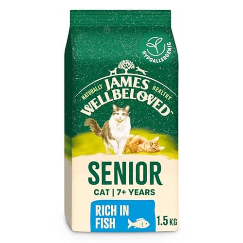 Image of James Wellbeloved Hypoallergenic Dry Cat Food for Senior Cats Fish 1.5 kg
