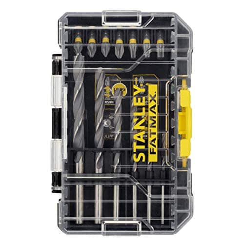 Image of STANLEY FATMAX Screwdriver Drilling Bit Set for Metal Wood and PVC Includes a Small ToughCase and Shaker Box Compatible with Pro-Stack and TSTAK (19 Pieces) STA88554