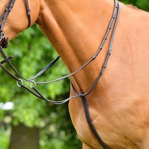 Image of Collegiate ComFiTec Opulux Plain Flat Running Martingale, Dark Brown, Cob