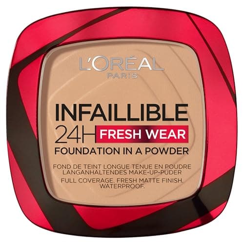 Image of L'Oréal Paris Infallible 24H Fresh Wear Foundation in a Powder, Full-coverage, Longwear, Weightless Smooth Finish, Water-proof and Transfer-proof, 140 Golden Beige