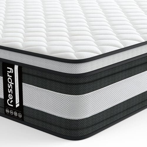 Image of Resspry King Size Mattress,27 CM Hybrid Mattress With Breathable Memory Foam,Individually Pocket Spring,Pressure Relief,Mattress in a Box