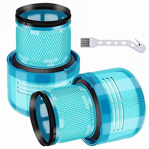 Image of 2 Pack Replacement V15 Filters for Dyson V15 Detect,V15 Detect Absolute, V15 Submarine,V11 Torque Drive, V11 Animal, SV14 Cordless Stick Vacuum,Part 970013-02,Green