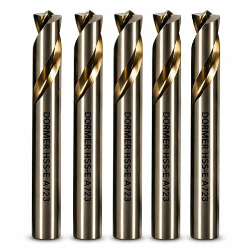 Image of 5x Dormer A723 Cobalt Spot Weld Drill 8 X 79 mm Twist Metric Drill Bit HSS-E